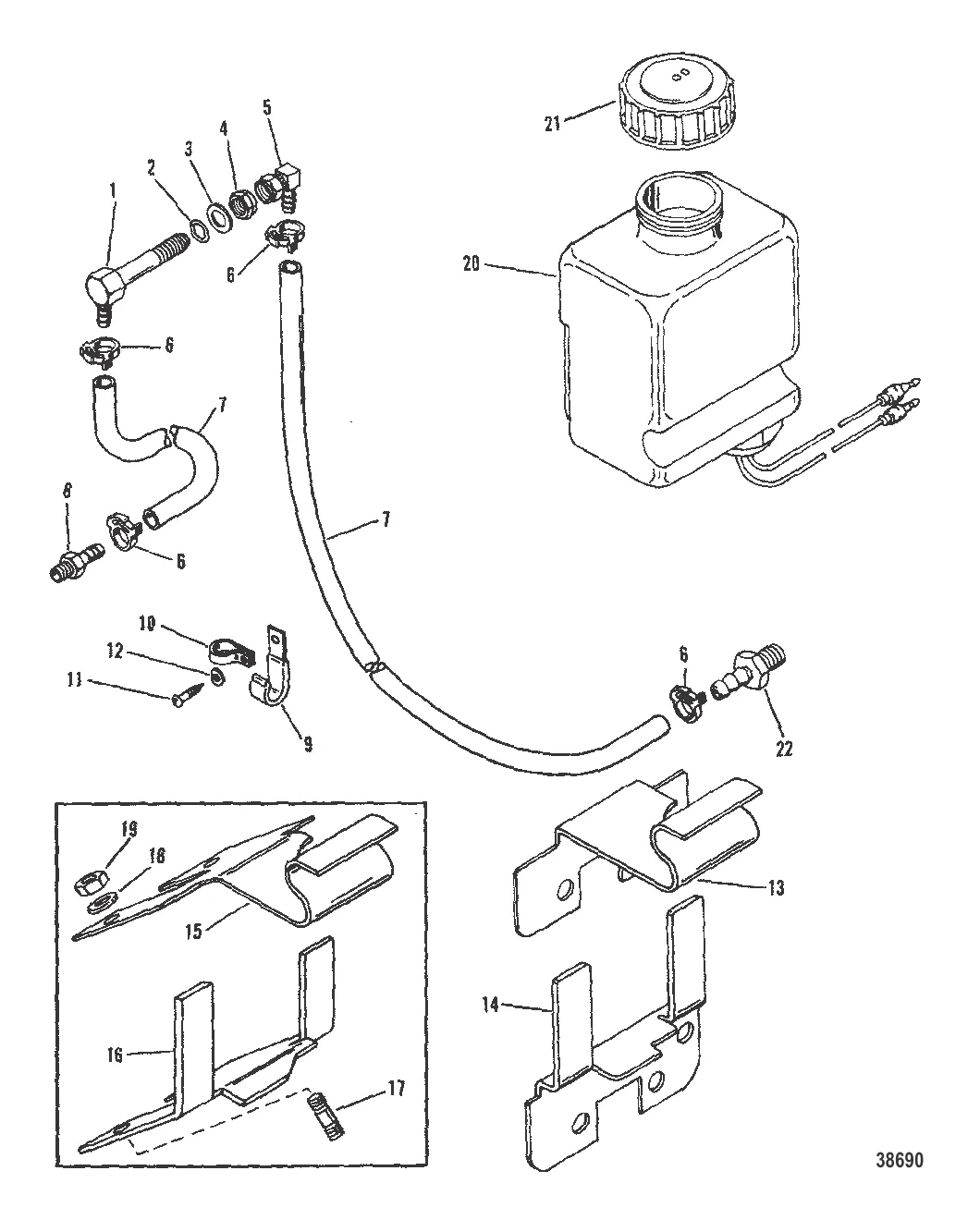 OIL RESERVOIR COMPONENTS (SQUARE OIL BOTTLE)