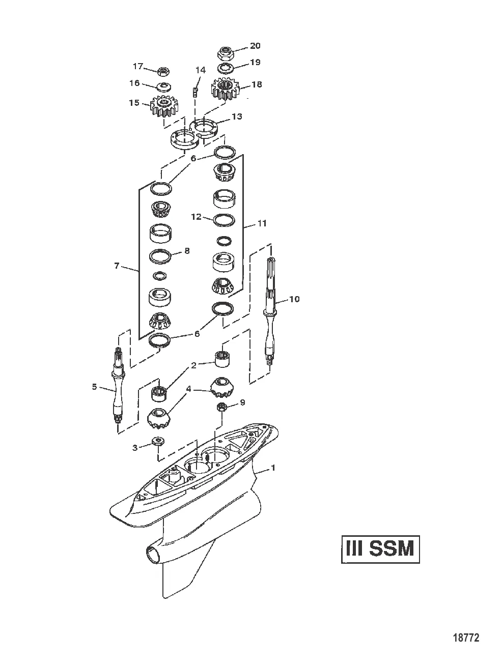 GEAR HOUSING ASSEMBLY (DRIVESHAFT) (III SSM)