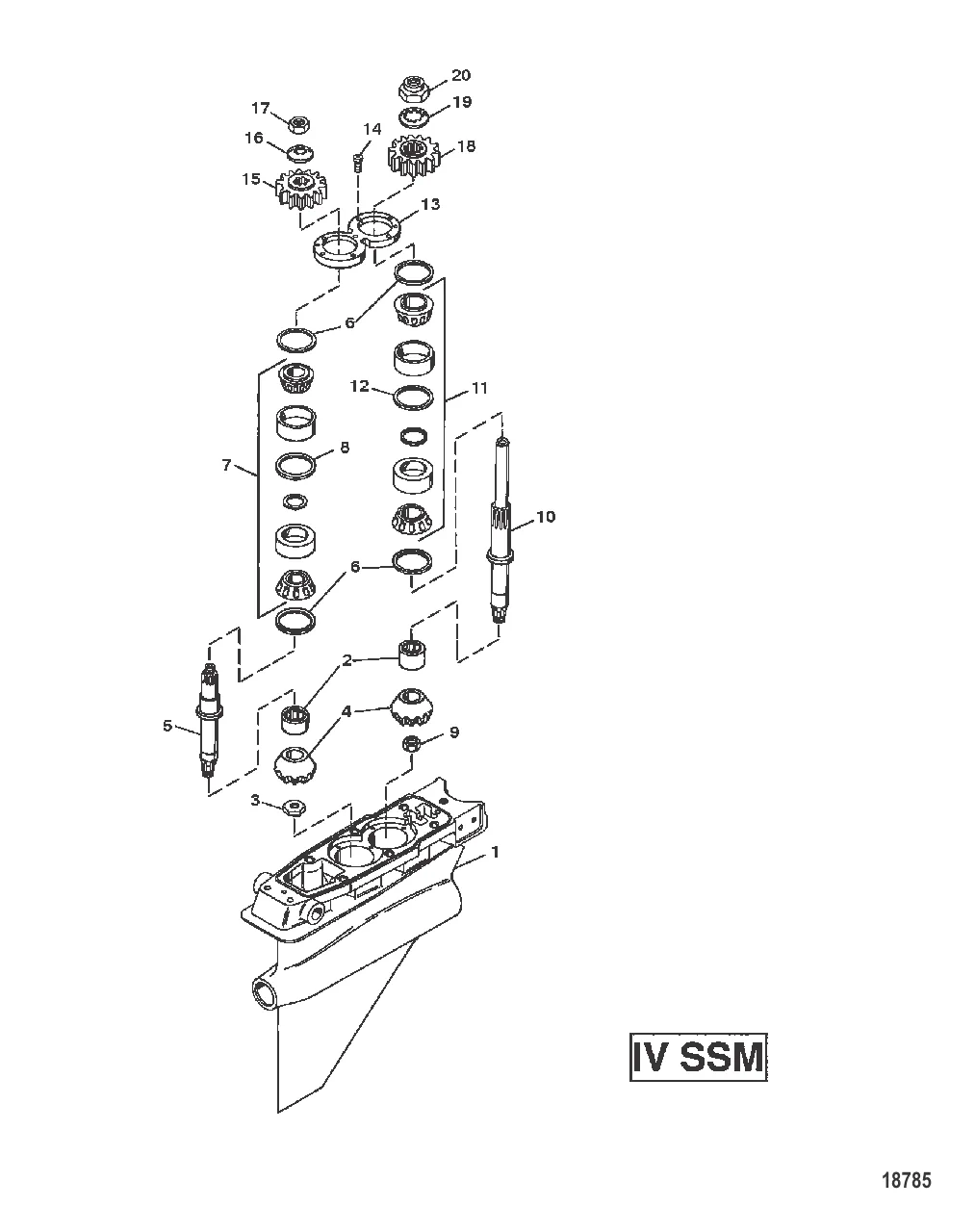 GEAR HOUSING ASSEMBLY (DRIVESHAFT) (IV SSM)