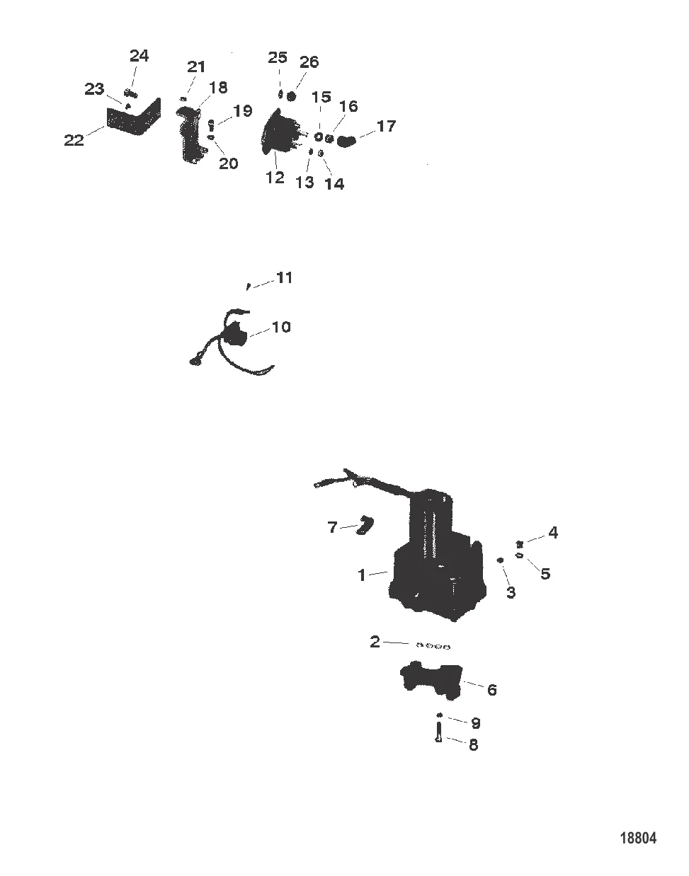 HYDRAULIC PUMP AND BRACKET (III-IV-V) (PRESTOLITE)