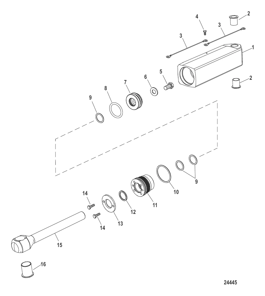 Компоненты цилиндра рулевого механизма