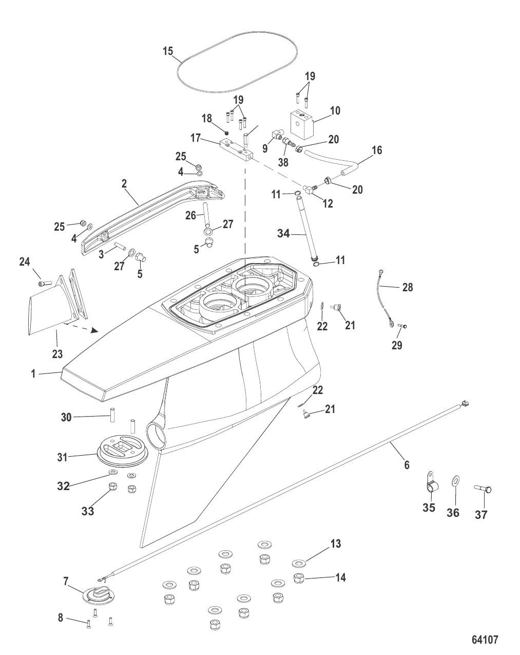 Картер редуктора в сборе