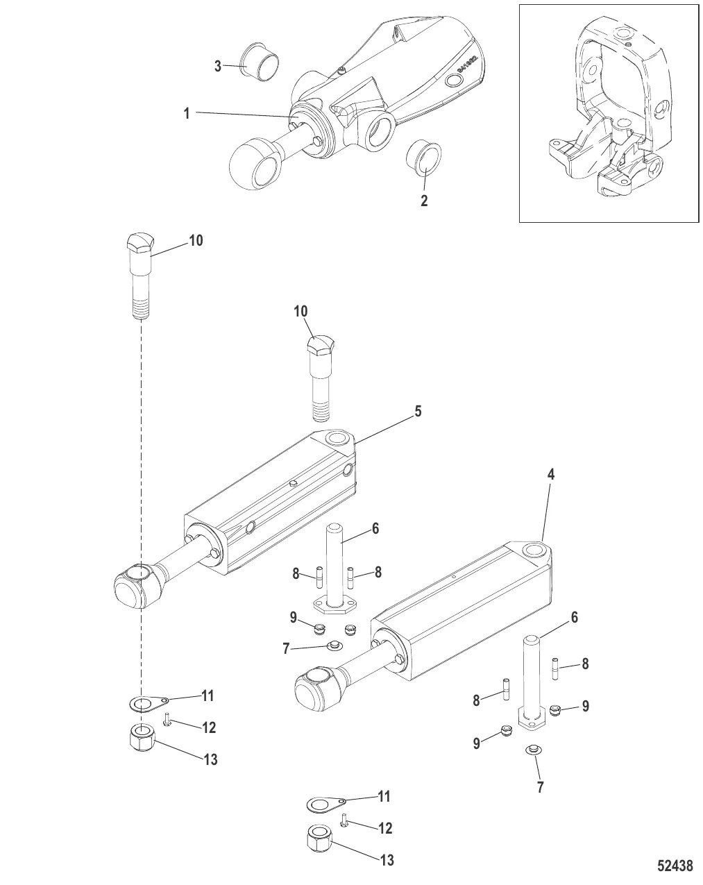 Цилиндры системы дифферента и рулевого механизма