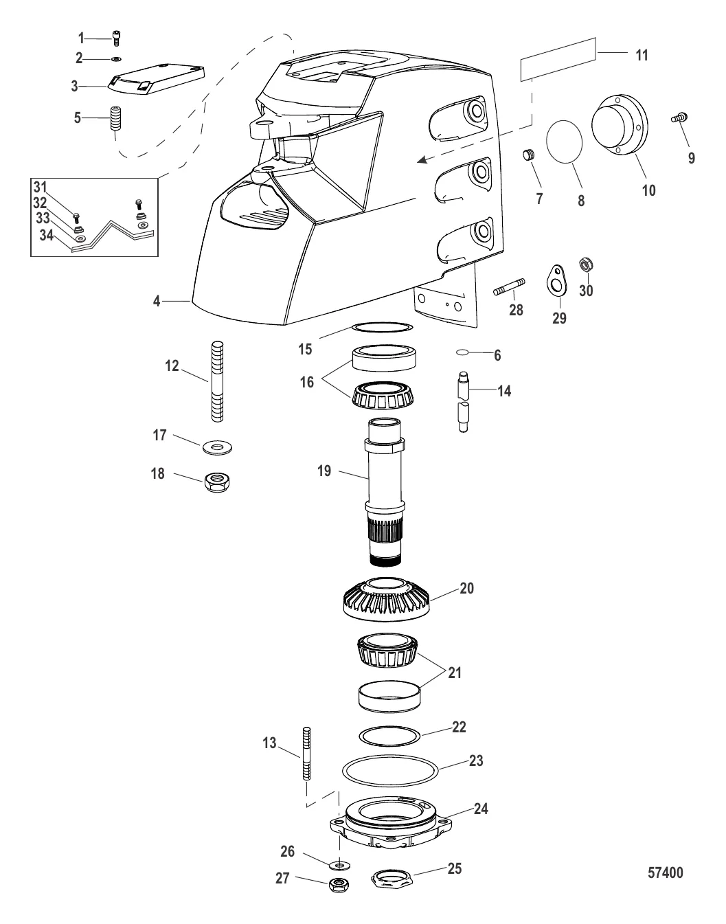 Верхний корпус в сборе