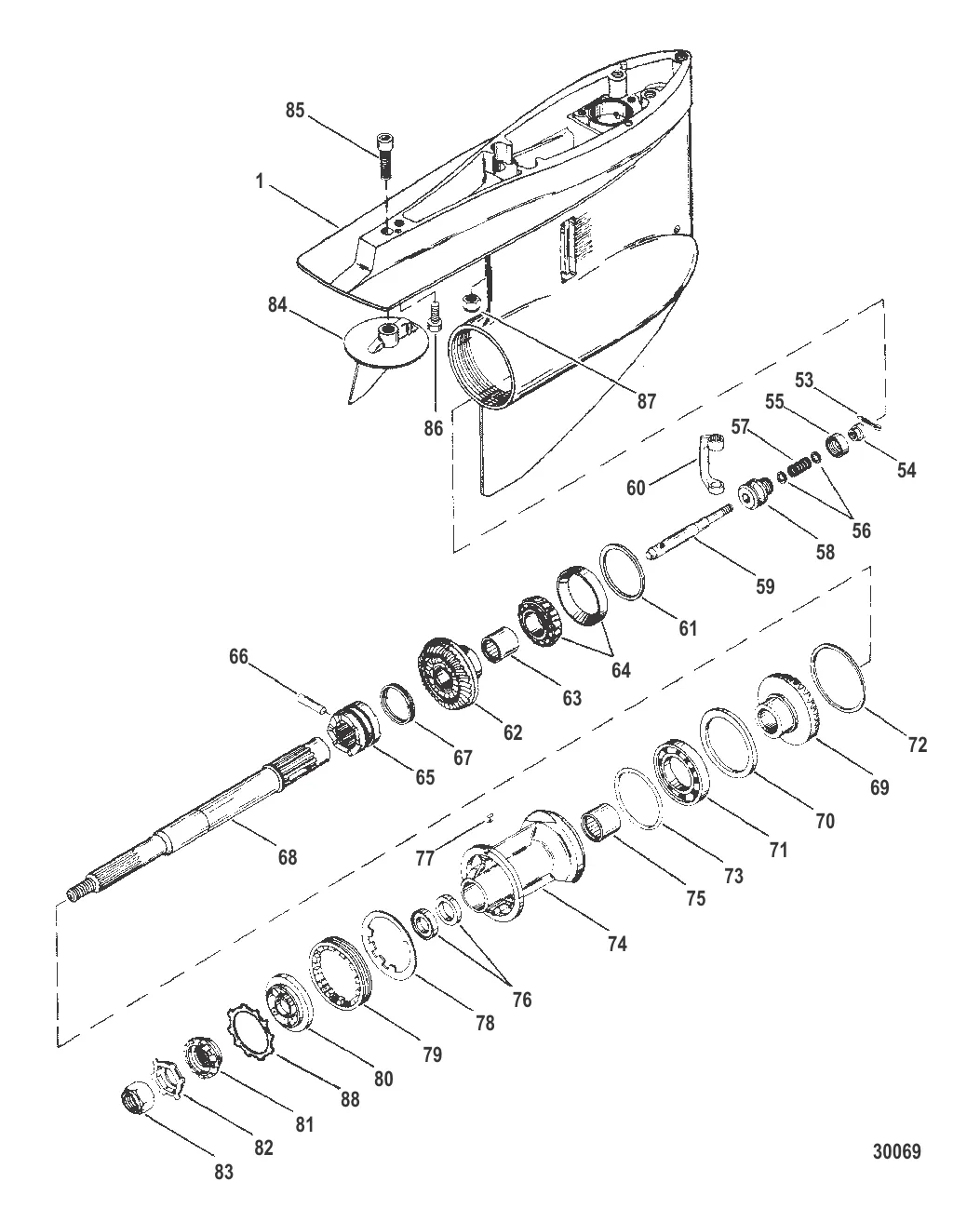 GEAR HOUSING Propeller Shaft - R