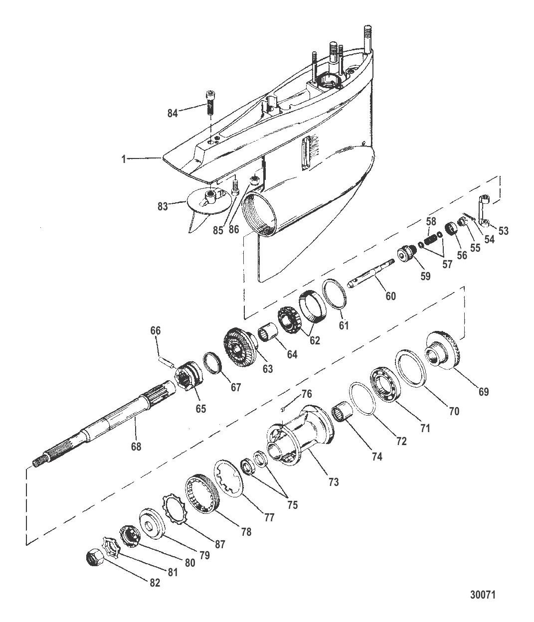 GEAR HOUSING (PROPELLER SHAFT) - MR