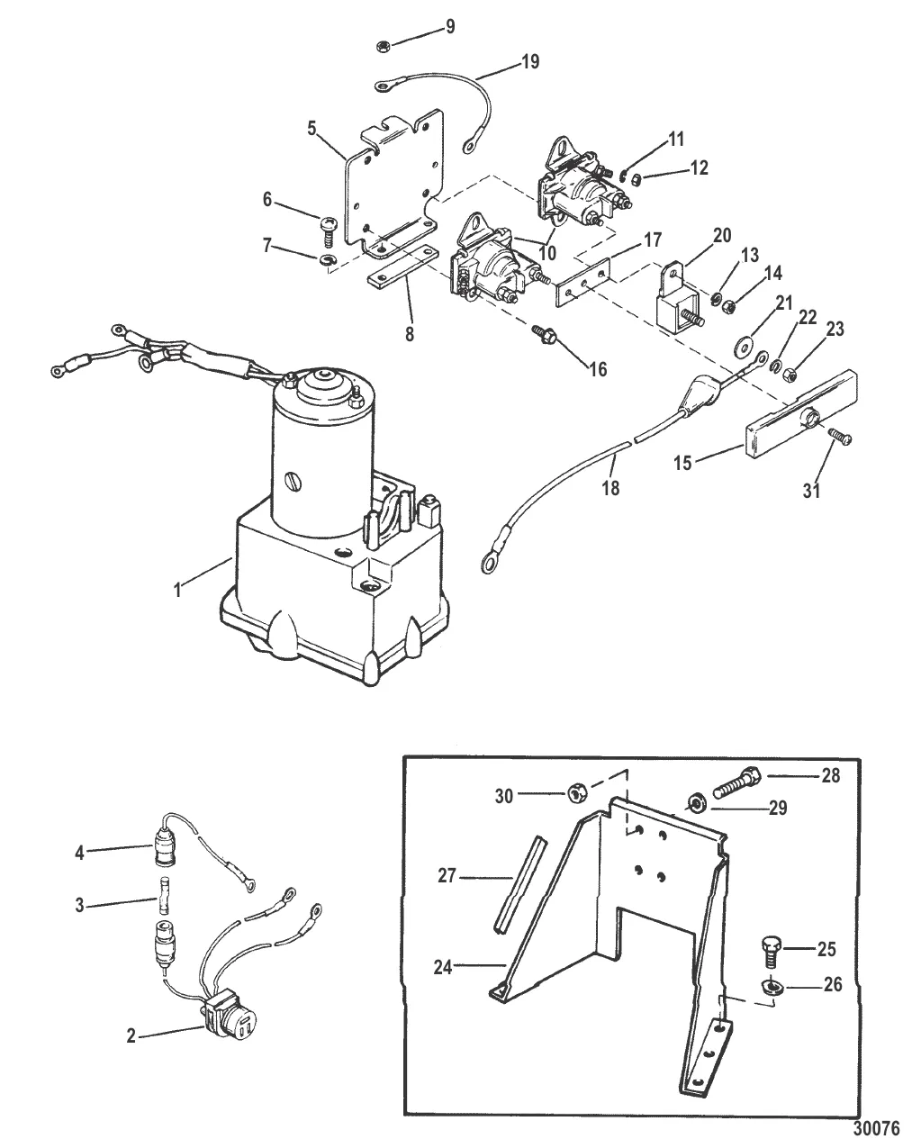 HYDRAULIC PUMP AND BRACKET PRETOLITE PUMP
