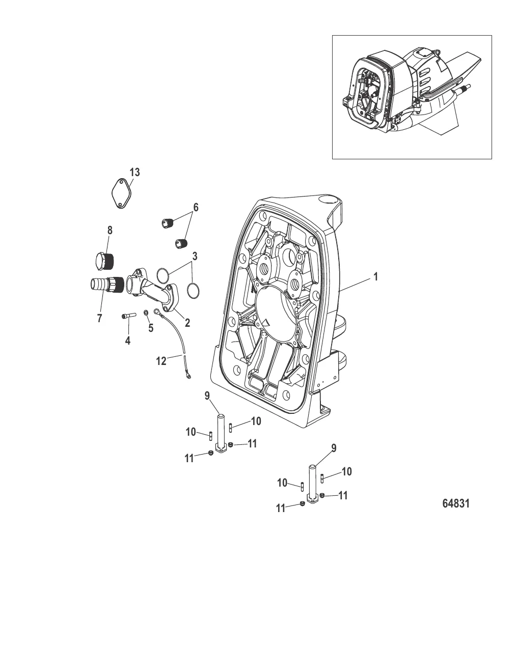 Транцевая плита Наружный носовой и карданная передача