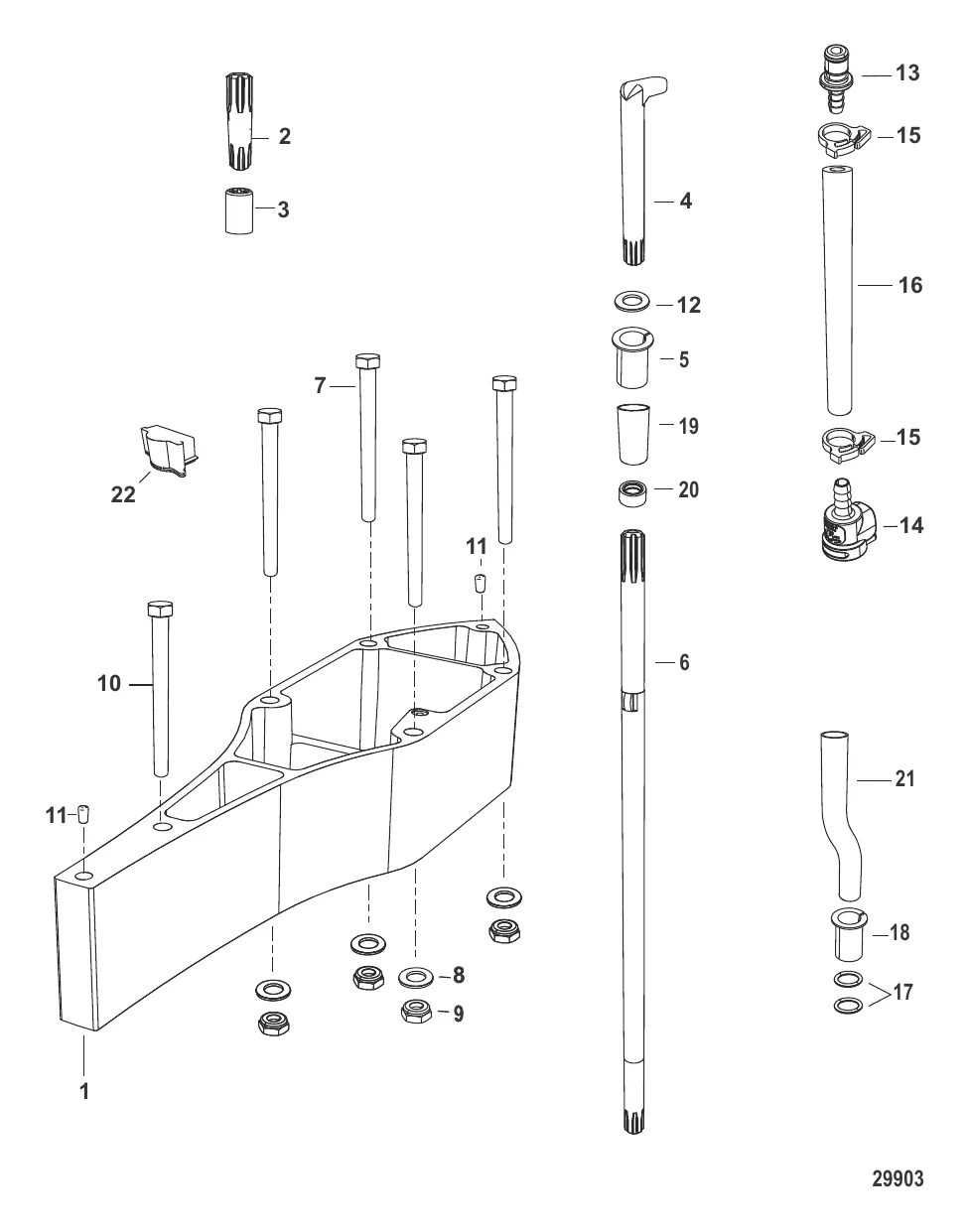 Комплект проставок Коробка передач