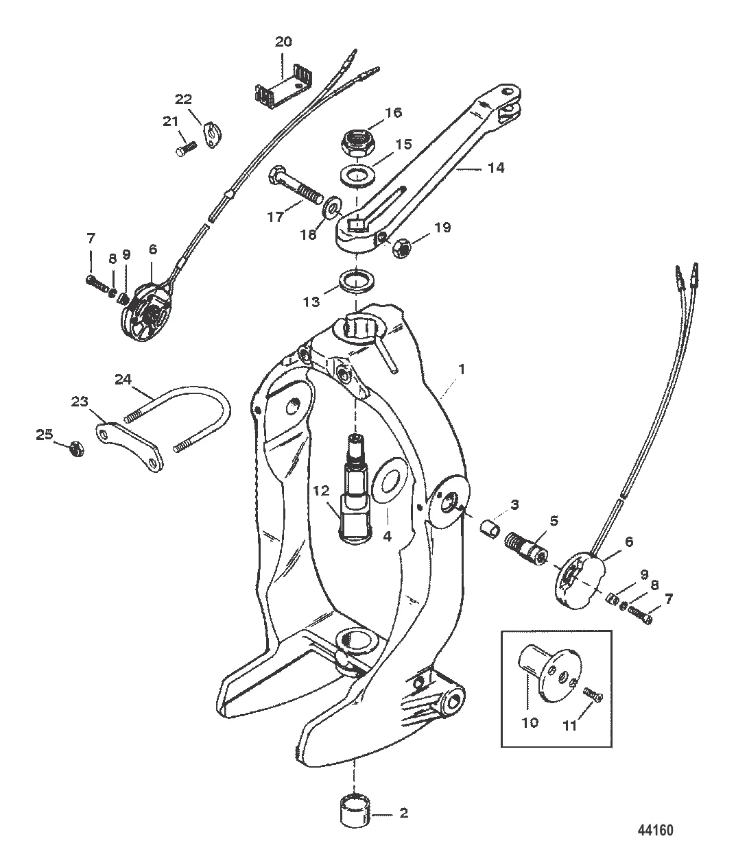 КОЛЬЦО КАРДАНА И РЫЧАГ РУЛЕВОГО МЕХАНИЗМА