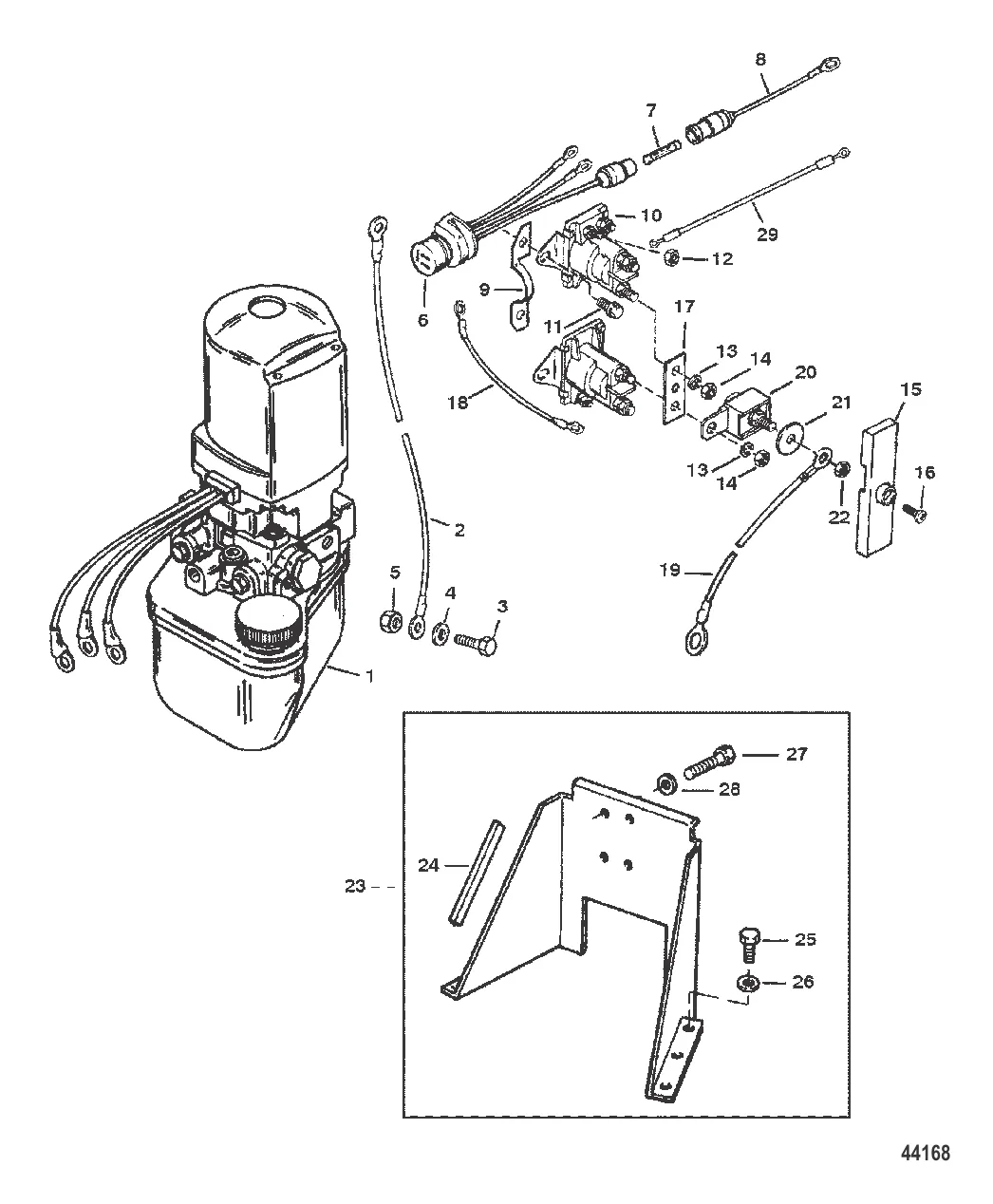 ГИДРАВЛИЧЕСКИЙ НАСОС И КРОНШТЕЙН