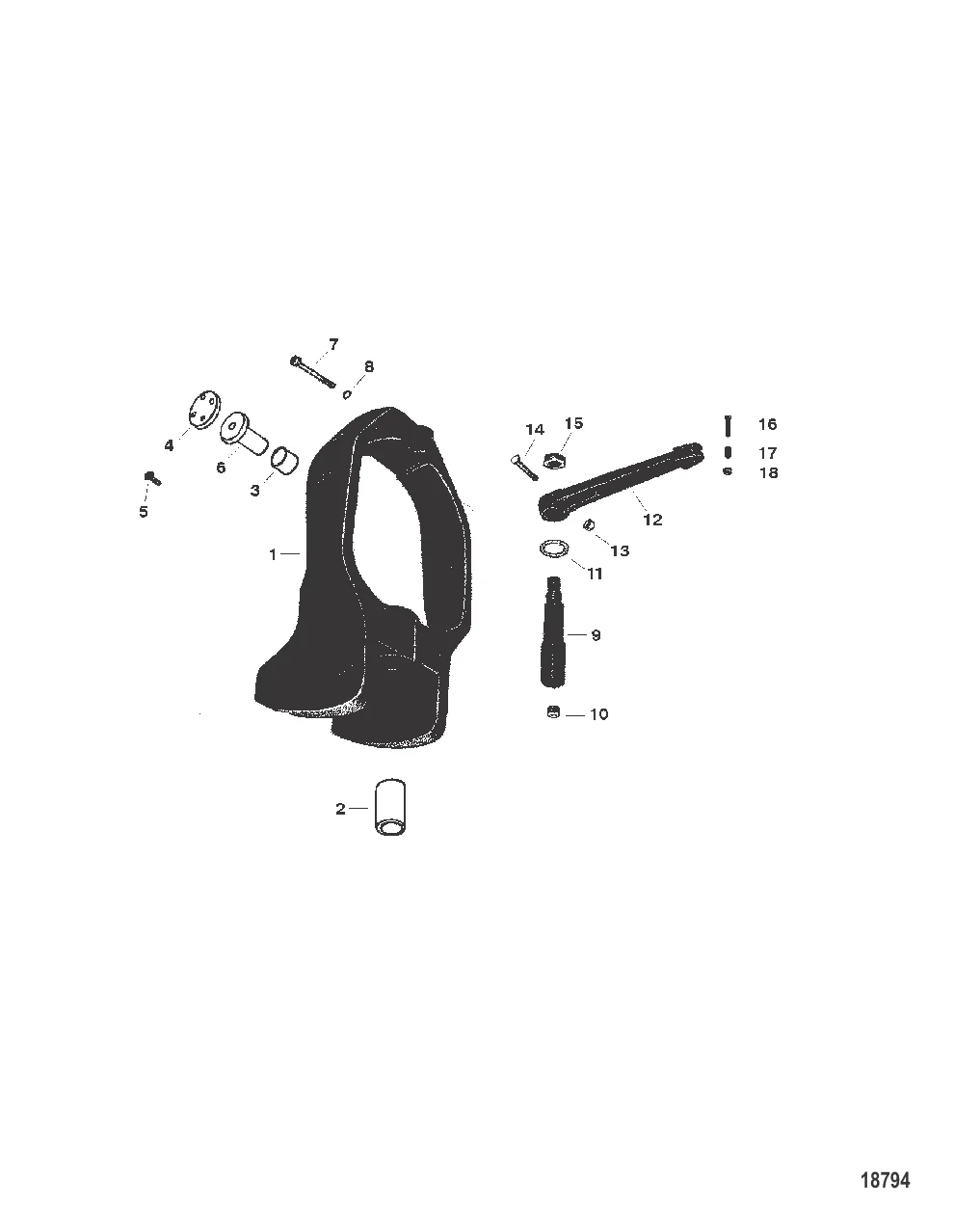 GIMBAL RING AND STEERING LEVER (IIIA-V) (2ND DESIGN)