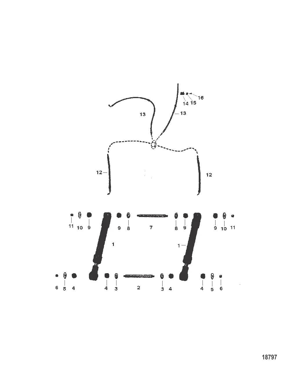 TRIM CYLINDERS AND HOSES (III-IV-V)