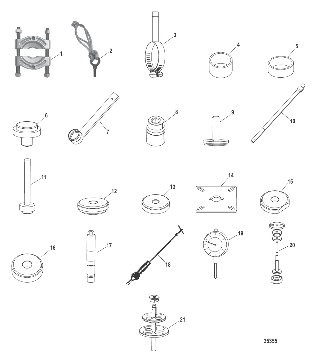 Список инструментов (Сухой поддон) Six/NXT6 SSM – Верхний