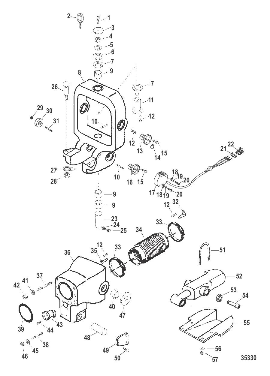 Кольцо кардана/колоколообразный кожух Сухой поддон с датчиком дифферента
