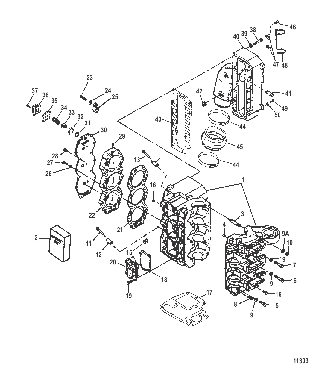 Блок цилиндров в сборе
