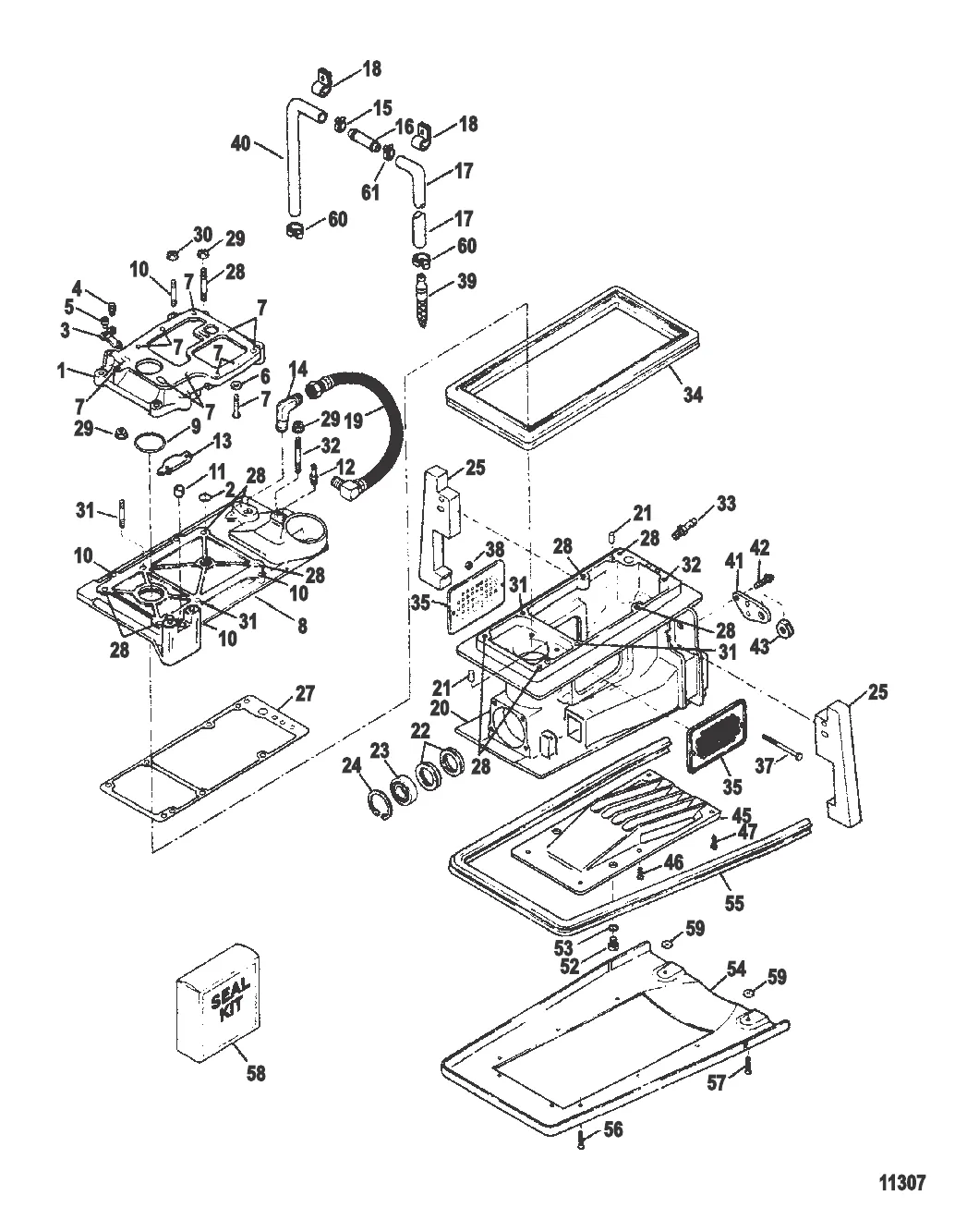 Компоненты корпуса привода (Шлицевый привод)