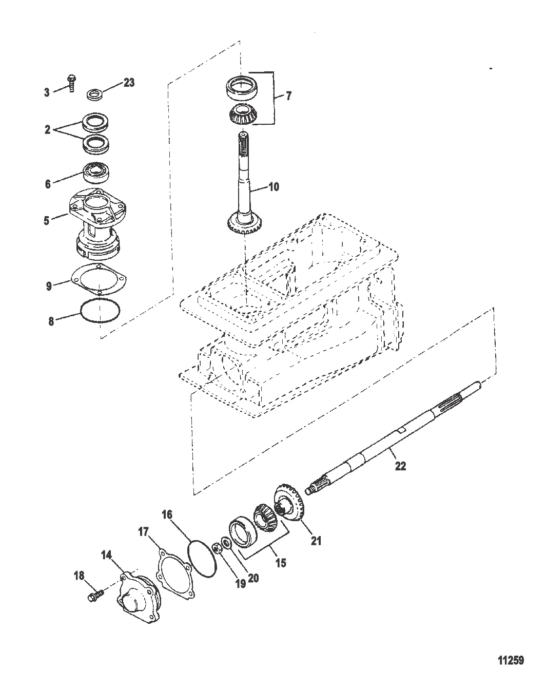 Шестерня и вал крыльчатки (Шлицевый привод)