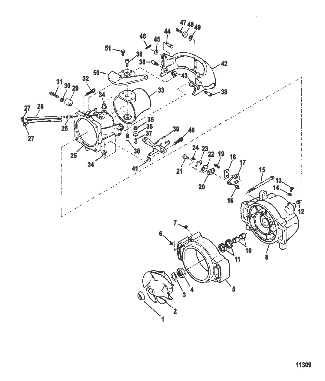Компоненты форсунки/руля (Шлицевый привод)