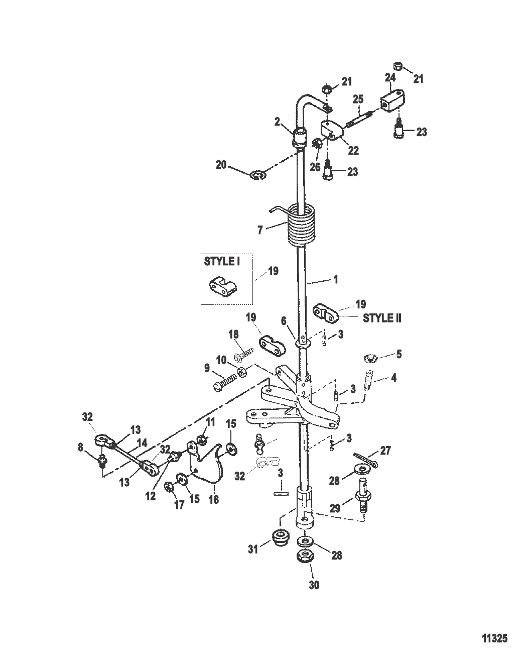 Передаточный вал и тяга газа