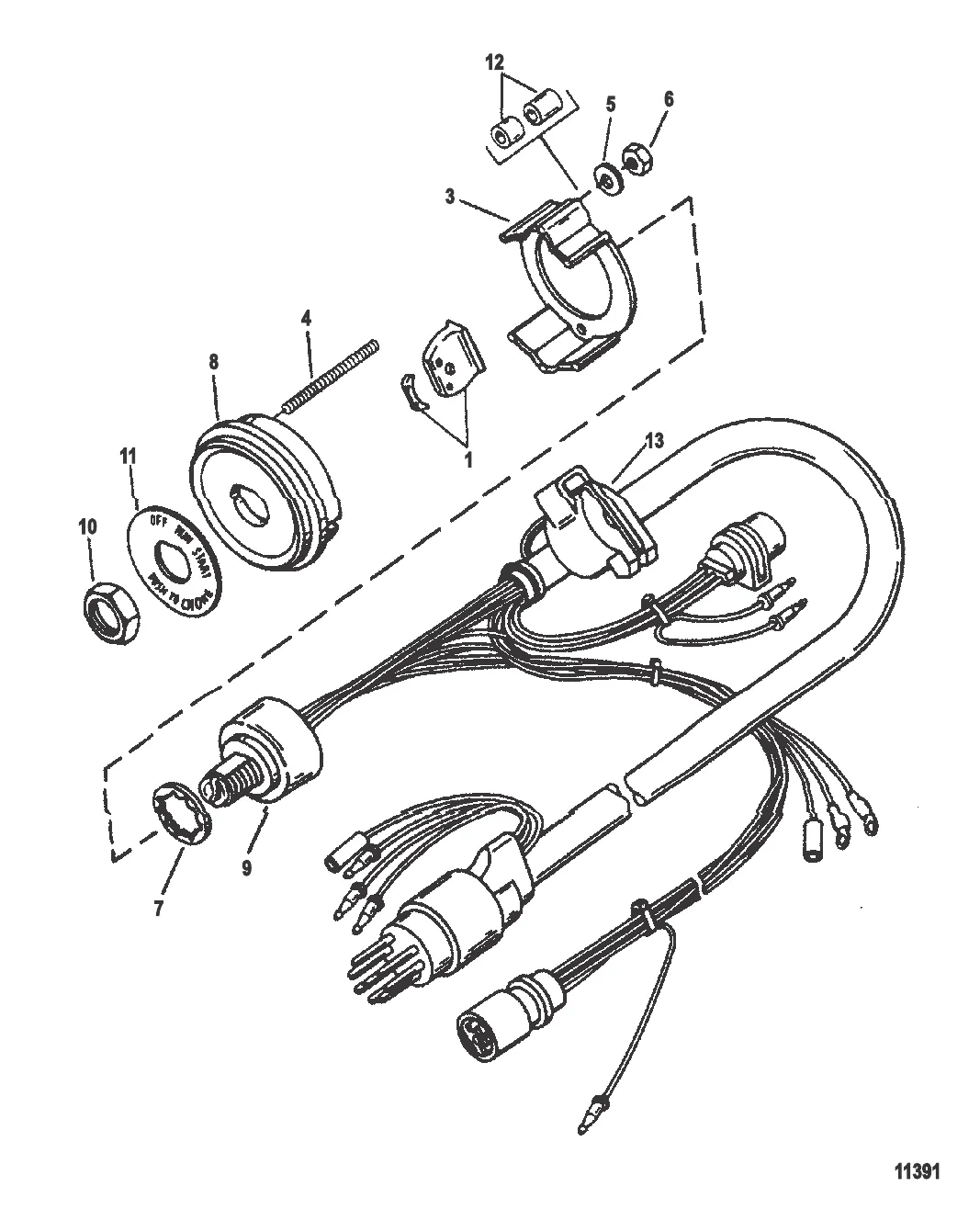 Замок зажигания в сборе