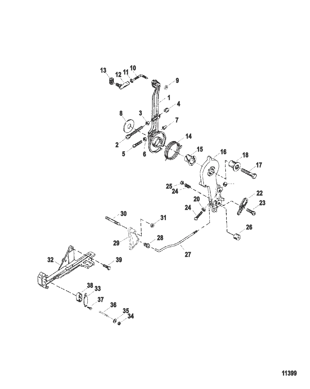Рычаг дроссельной заслонки / кулачок дроссельной заслонки в сборе