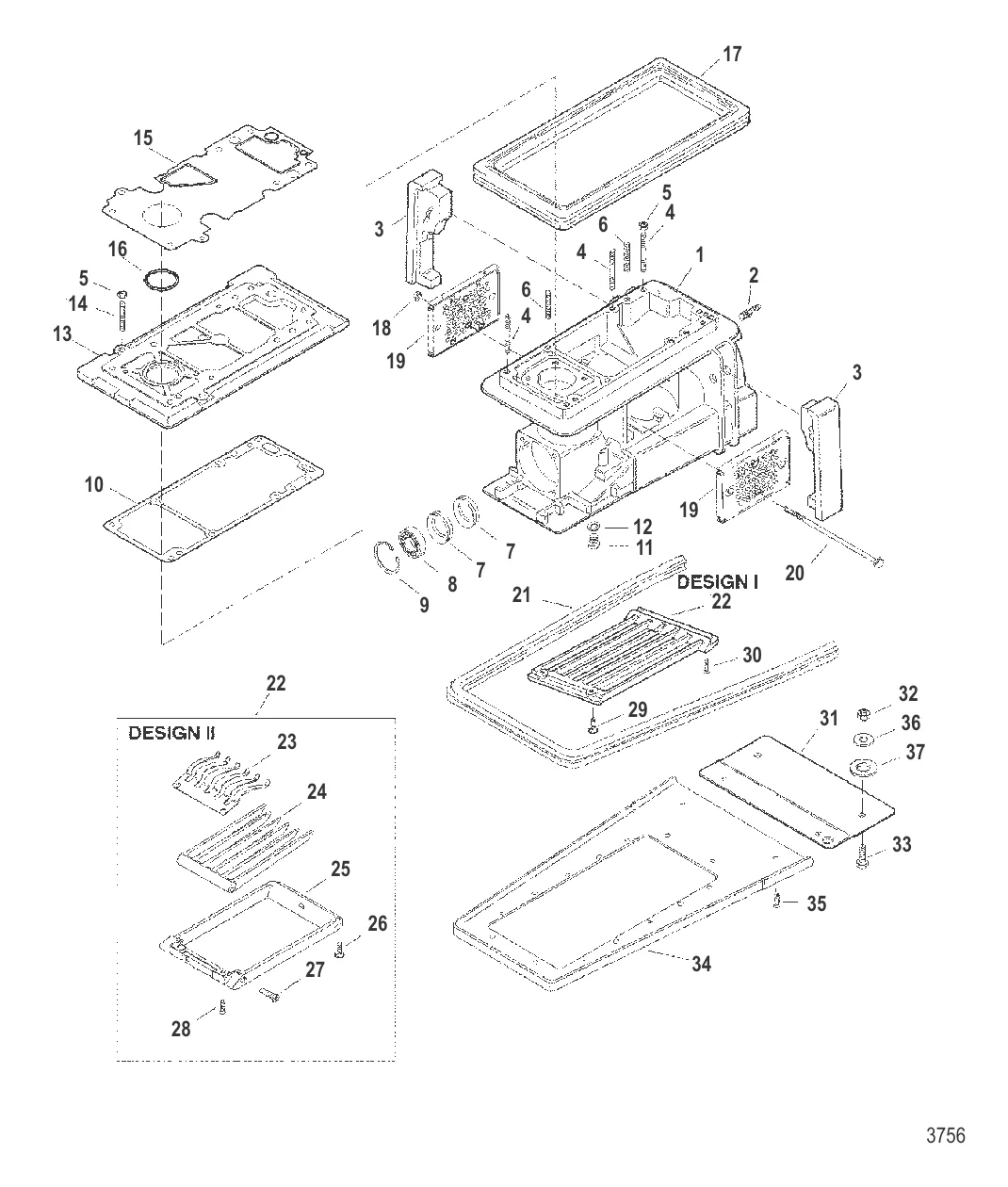 Компоненты корпуса водометного привода
