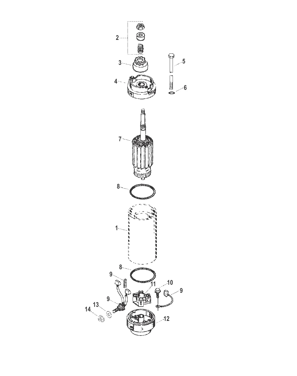 Стартер в сборе