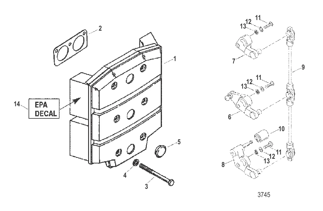 Аттенюатор и рычаги газа карбюратора