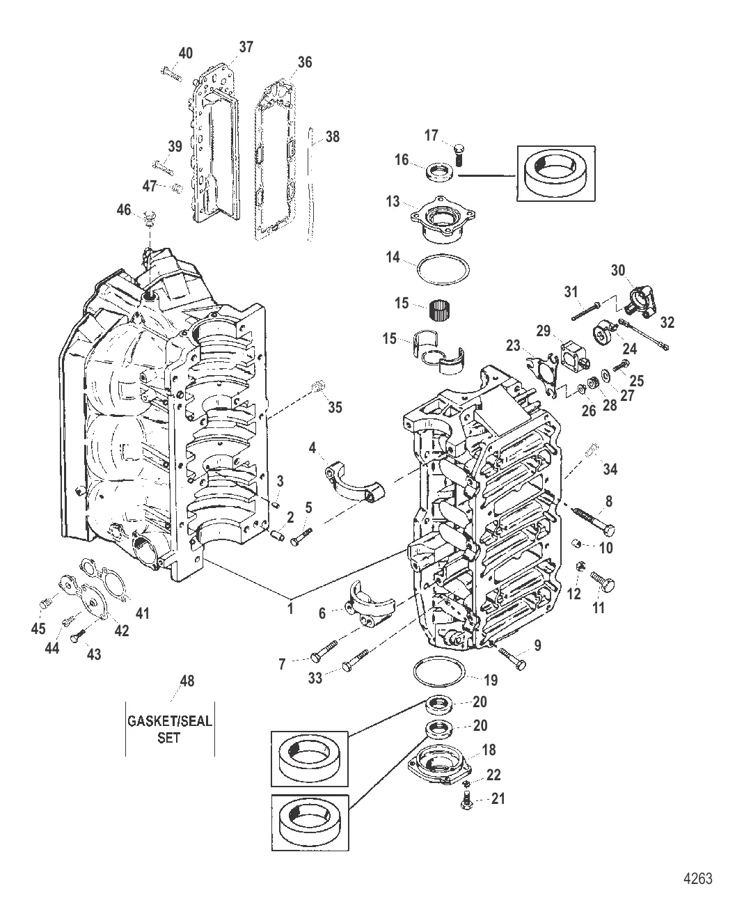 Блок цилиндров в сборе