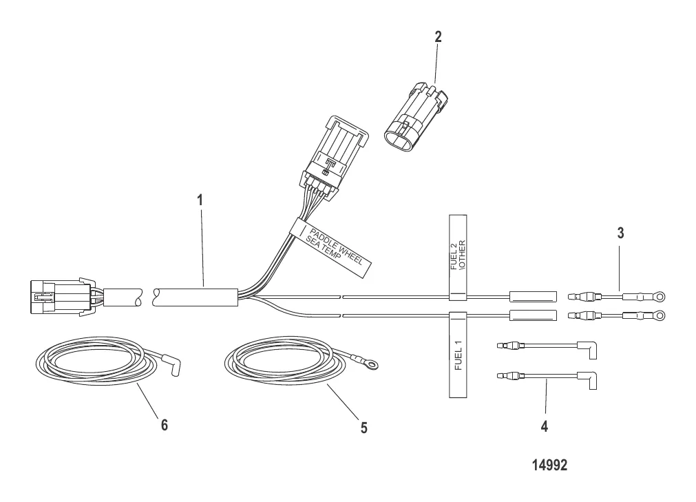 Жгут проводов лодки – топливо/лопасти (84-859743T03/T04)