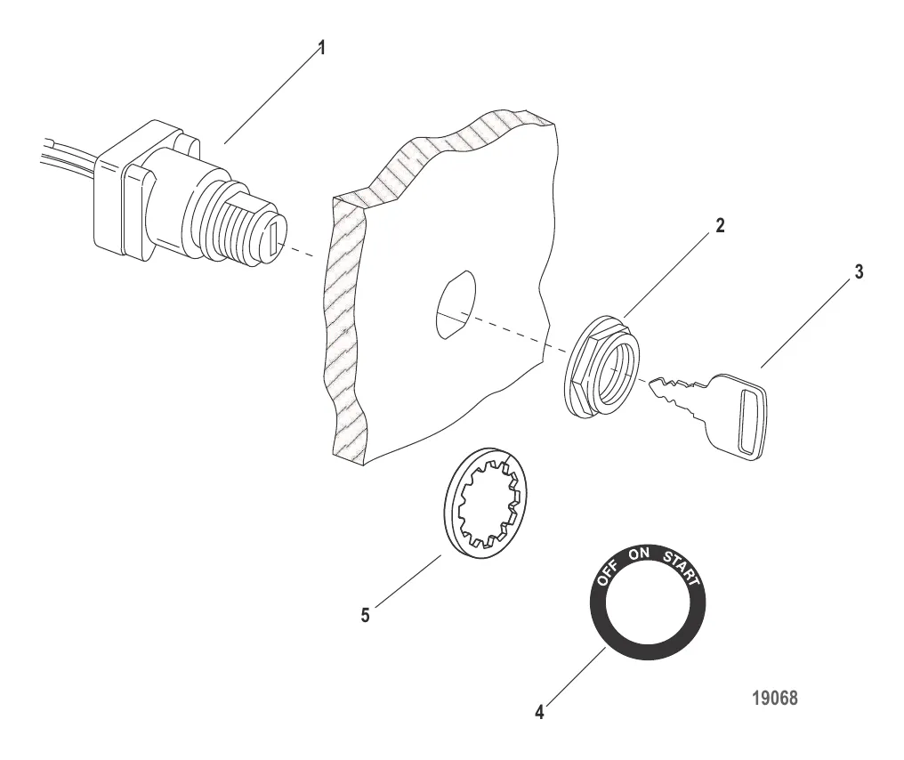 Замок зажигания / таблица ключей – 3 поз. (897716K01 K02)