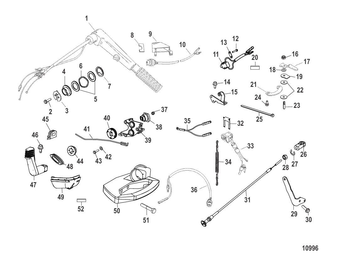 Комплект румпельной рукоятки – 15 л.с. (856537A1 и 856537A2)