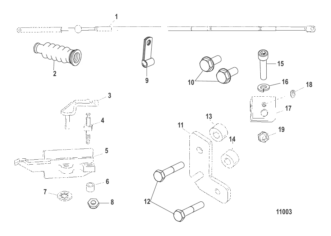 Комплект переходника – румпельная рукоятка 30 JET 2-тактн. (850000A1)