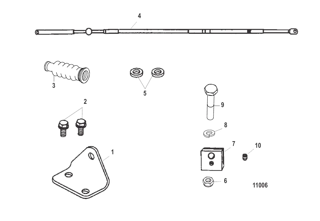 Комплект переходника – румпельная рукоятка 30 JET 2-тактн. (850000A4)