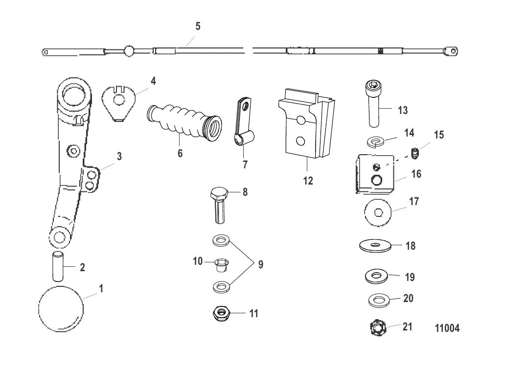 Комплект переходника – румпельная рукоятка 45 JET 2-тактн. (850000A2)