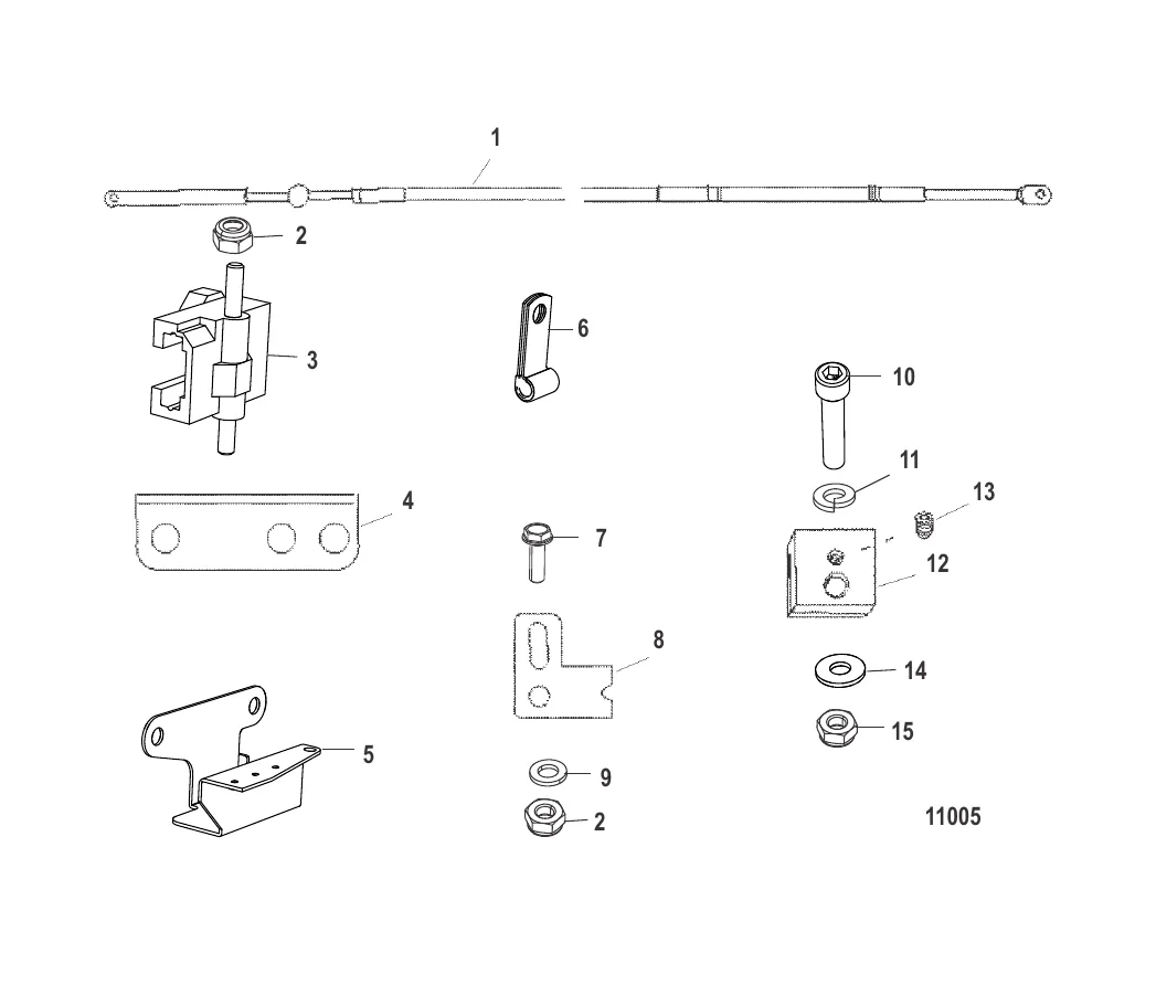 Комплект переходника – румпельная рукоятка 65/80 JET 2-тактн. (850000A3)