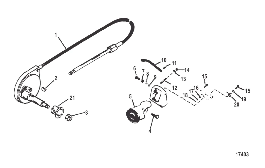 Система крепления рулевого механизма/наклонной установки – с вращательным движением (14144A)