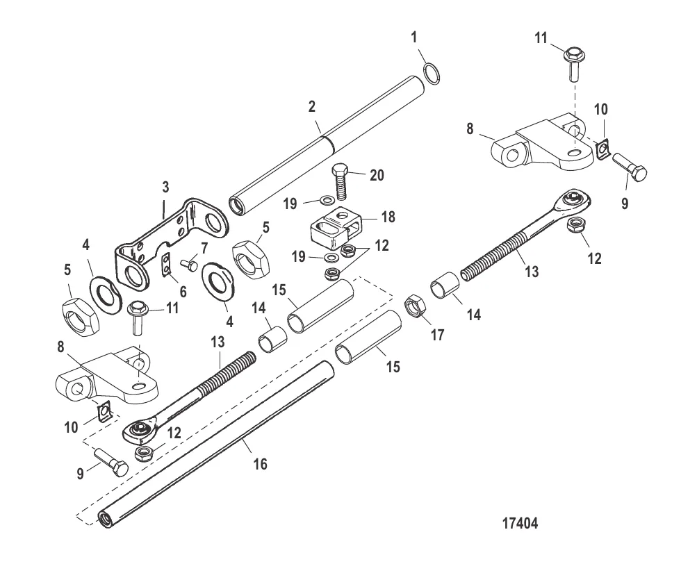 Комплект удлинителя – сдвоенный двигатель (92876A9)