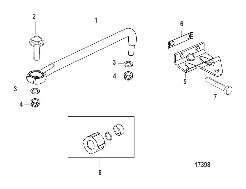 Комплект крепления – 8/9.9/15 л.с. (41323A2 / A03)