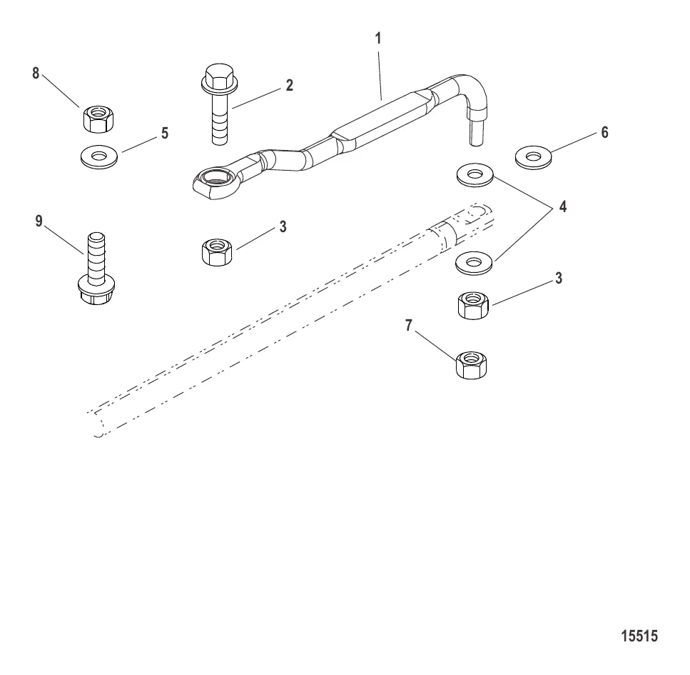 Комплект стержня тяги – рулевой механизм (889454A01 и 92876A10)