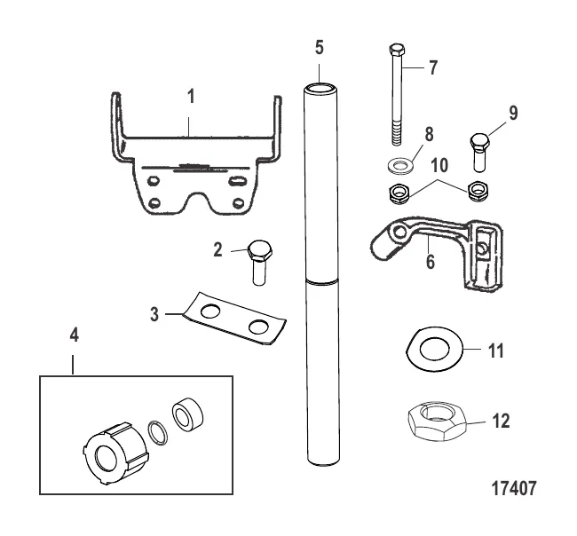 Комплект крепления – рулевой механизм с усилителем (17443A1)