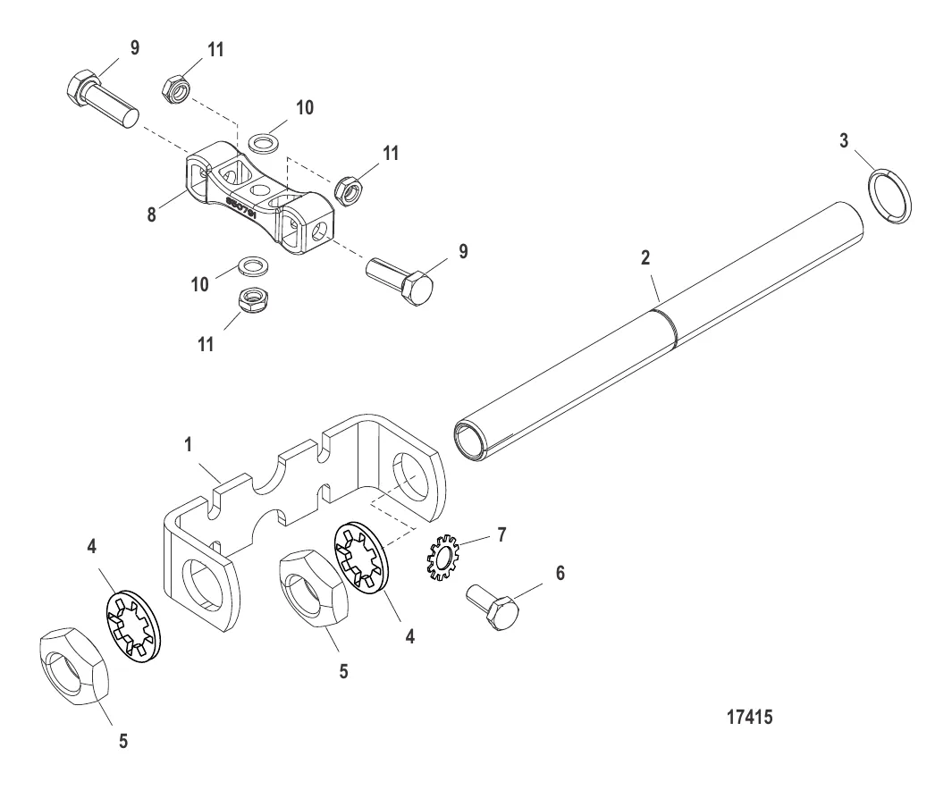 Крепление, комплект рулевого механизма (92876A8)