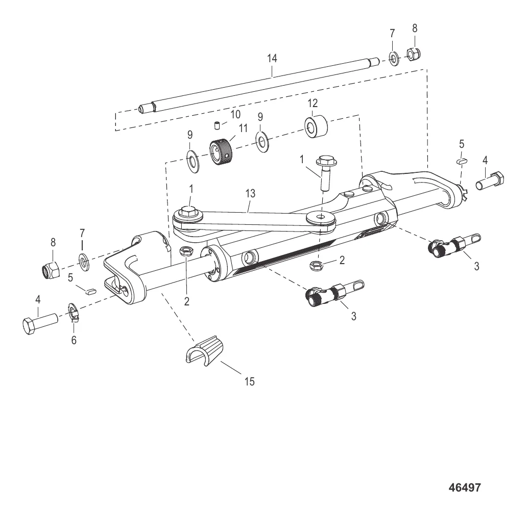 Цилиндр рулевого механизма в сборе (8M0050097)
