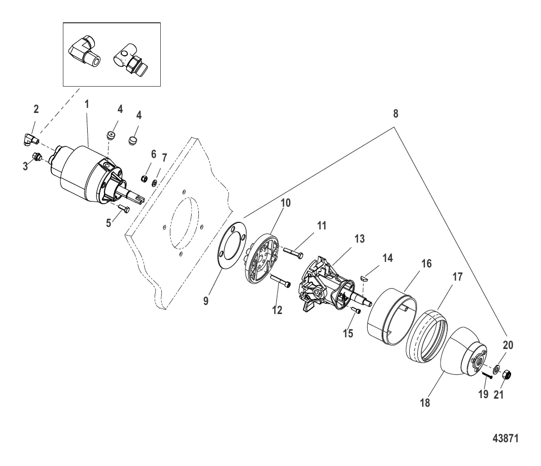 Комплект штурвала рулевого управления – наклонный (28 см куб. 1.7 куб. дюйм.) 1500 фунт./кв. дюйм.