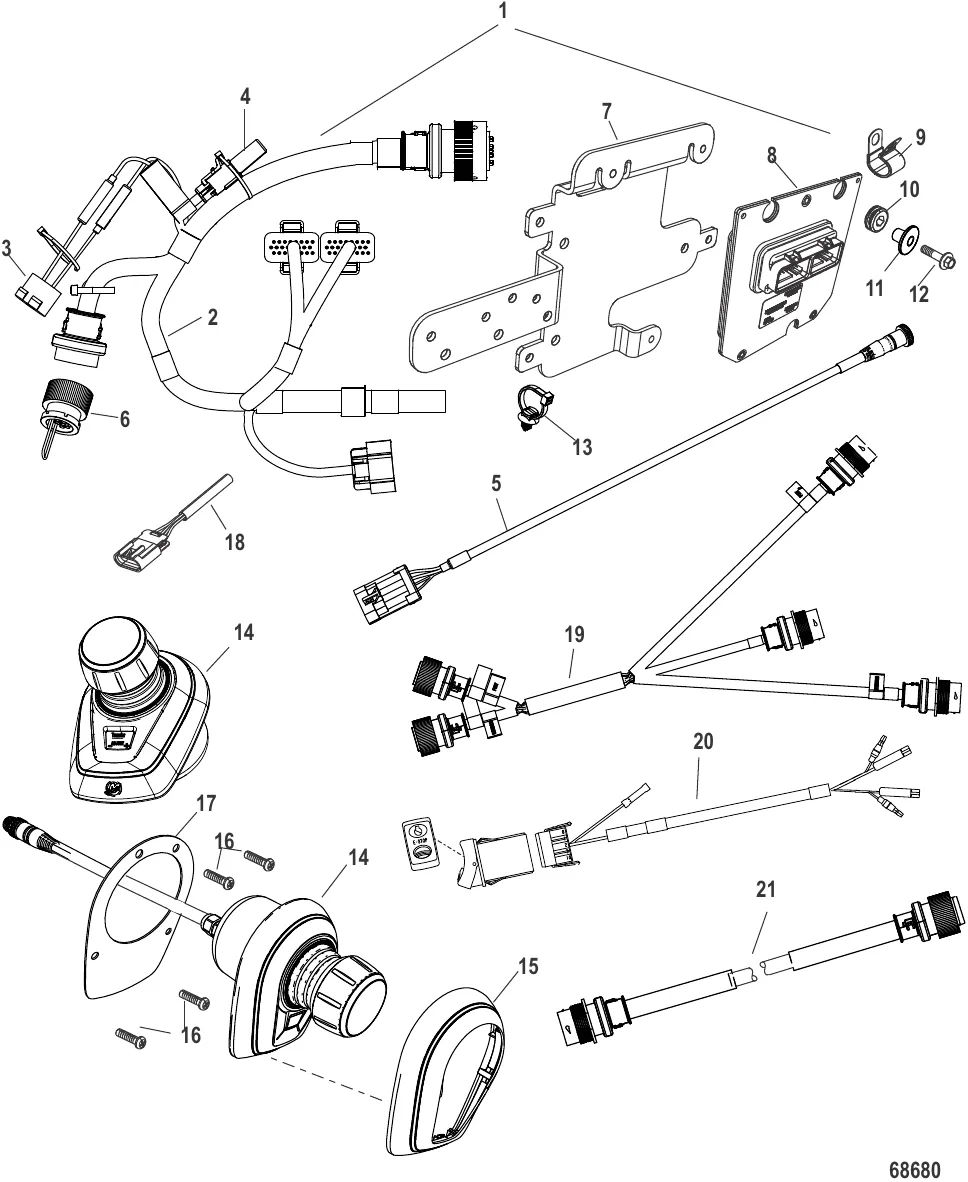 Auxiliary Joystick Station (Optional) Main and Secondary