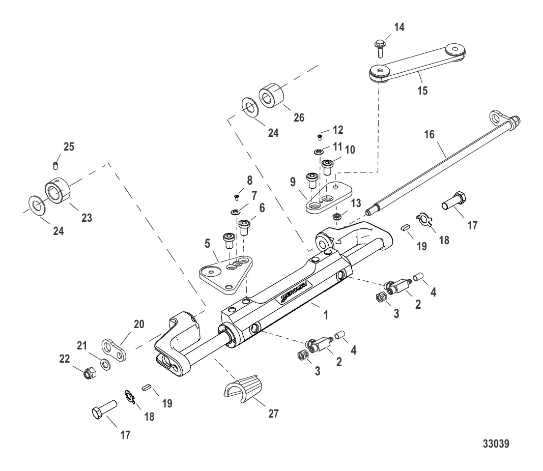 Цилиндр рулевого механизма в сборе (898349A04)