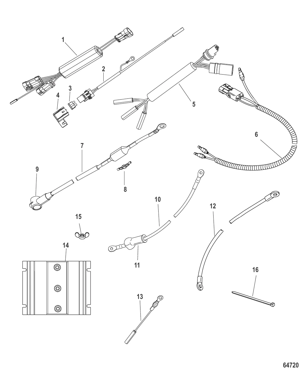 Комплект усилителя рулевого управления подвесного лодочного двигателя – 4 цил. (8M0134611)