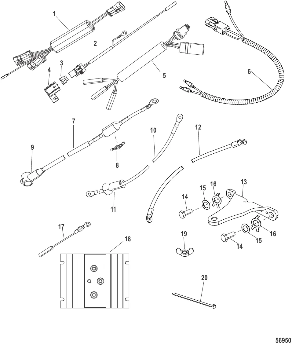 Комплект усилителя рулевого механизма вспомогательного двигателя (8M0098553)