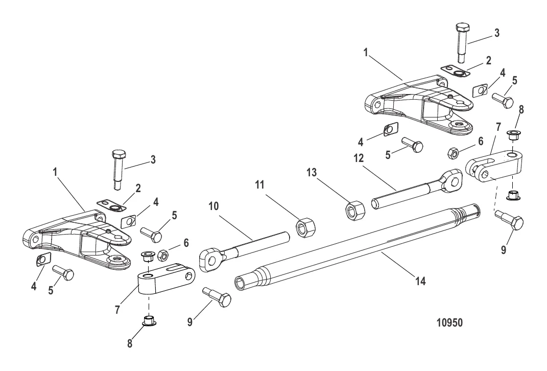 Комплект тяги – сдвоенный (892722A01 и 892724A01)
